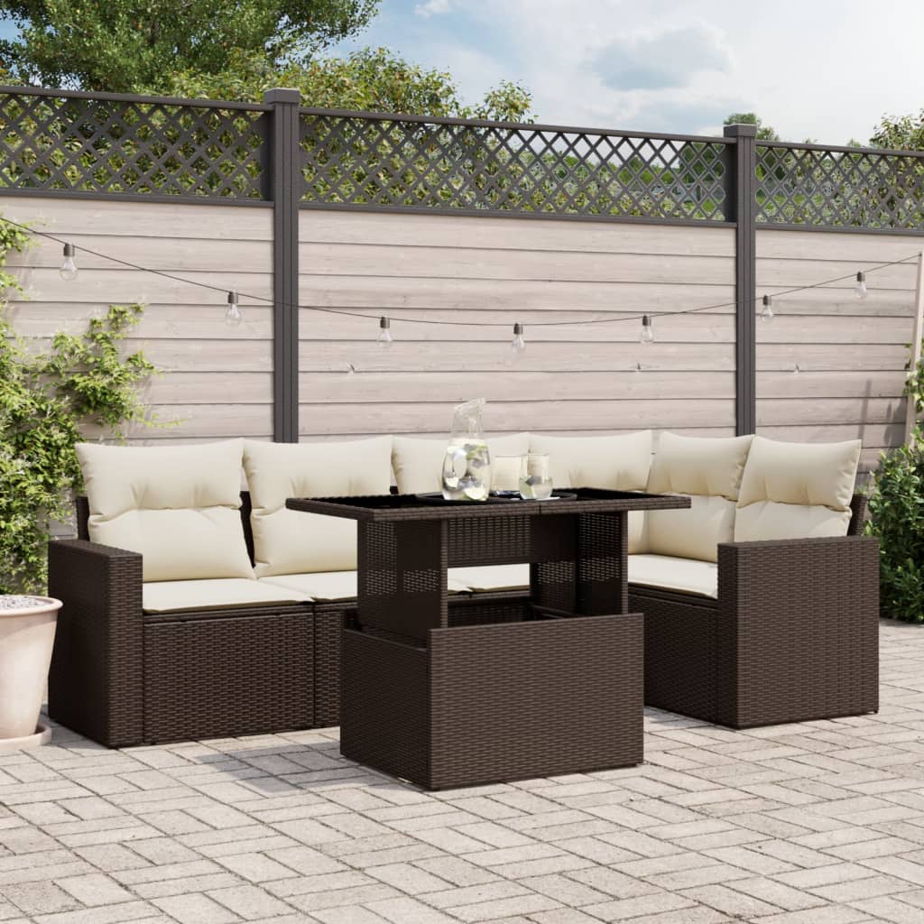Sofasæt Til Haven 6 Dele Med Hynder Polyrattan - Variant 3267263