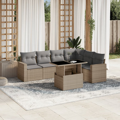 Sofasæt Til Haven 7 Dele Med Hynder Polyrattan - Variant 3267299