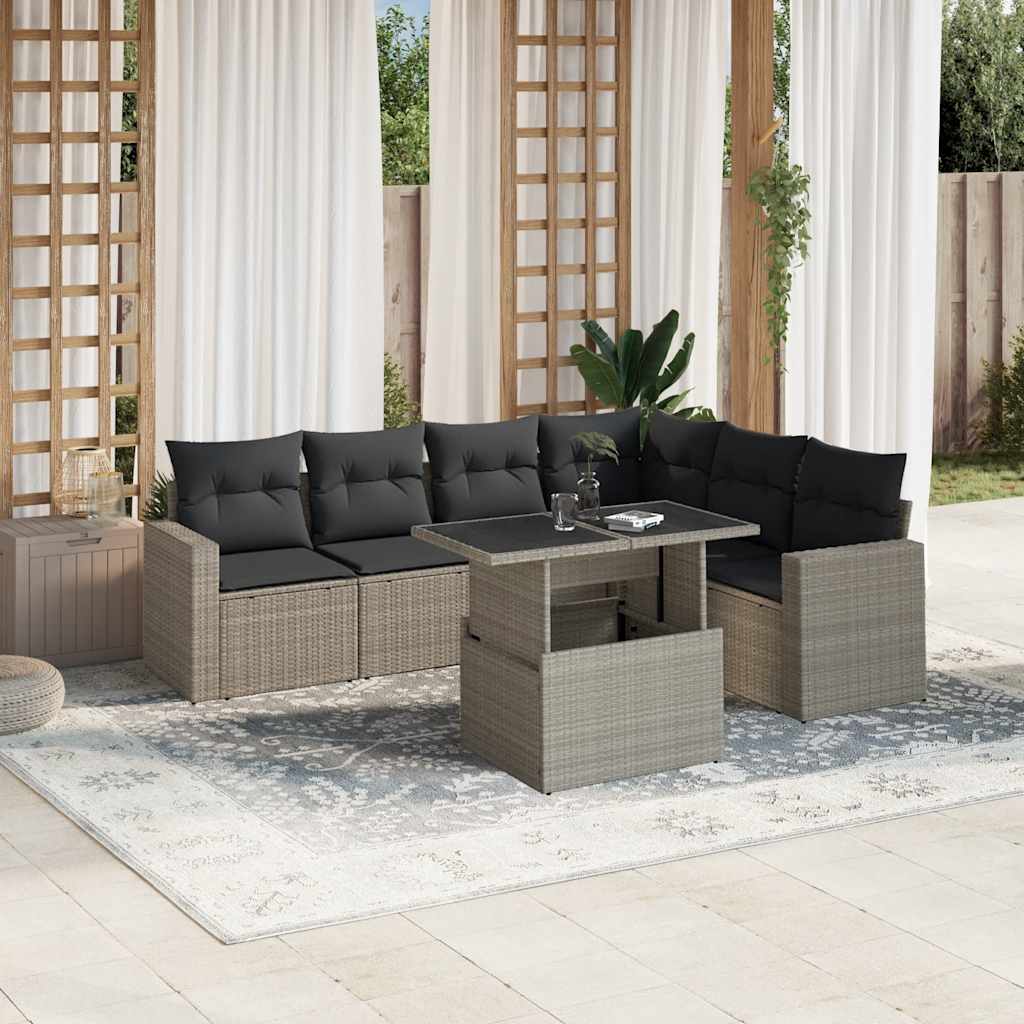Sofasæt Til Haven 7 Dele Med Hynder Polyrattan - Variant 3267302