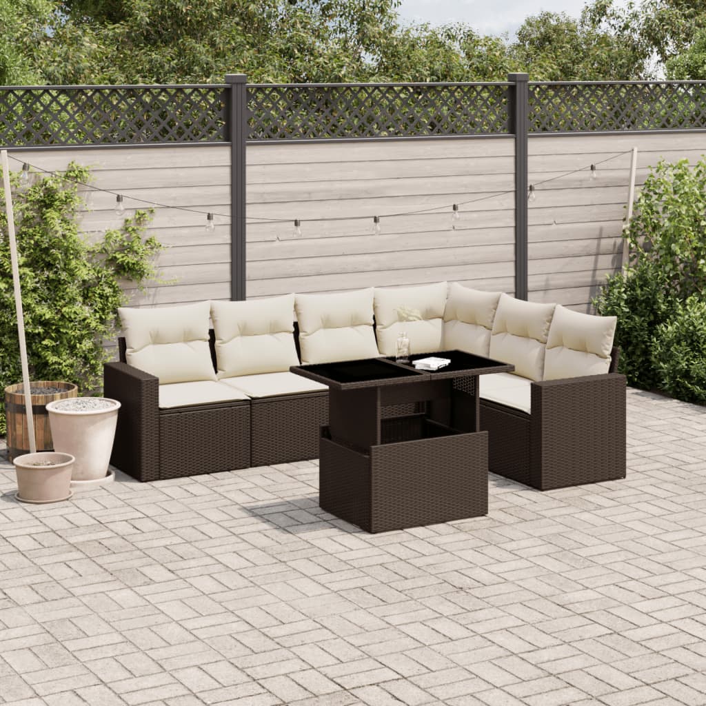 Sofasæt Til Haven 7 Dele Med Hynder Polyrattan - Variant 3267303