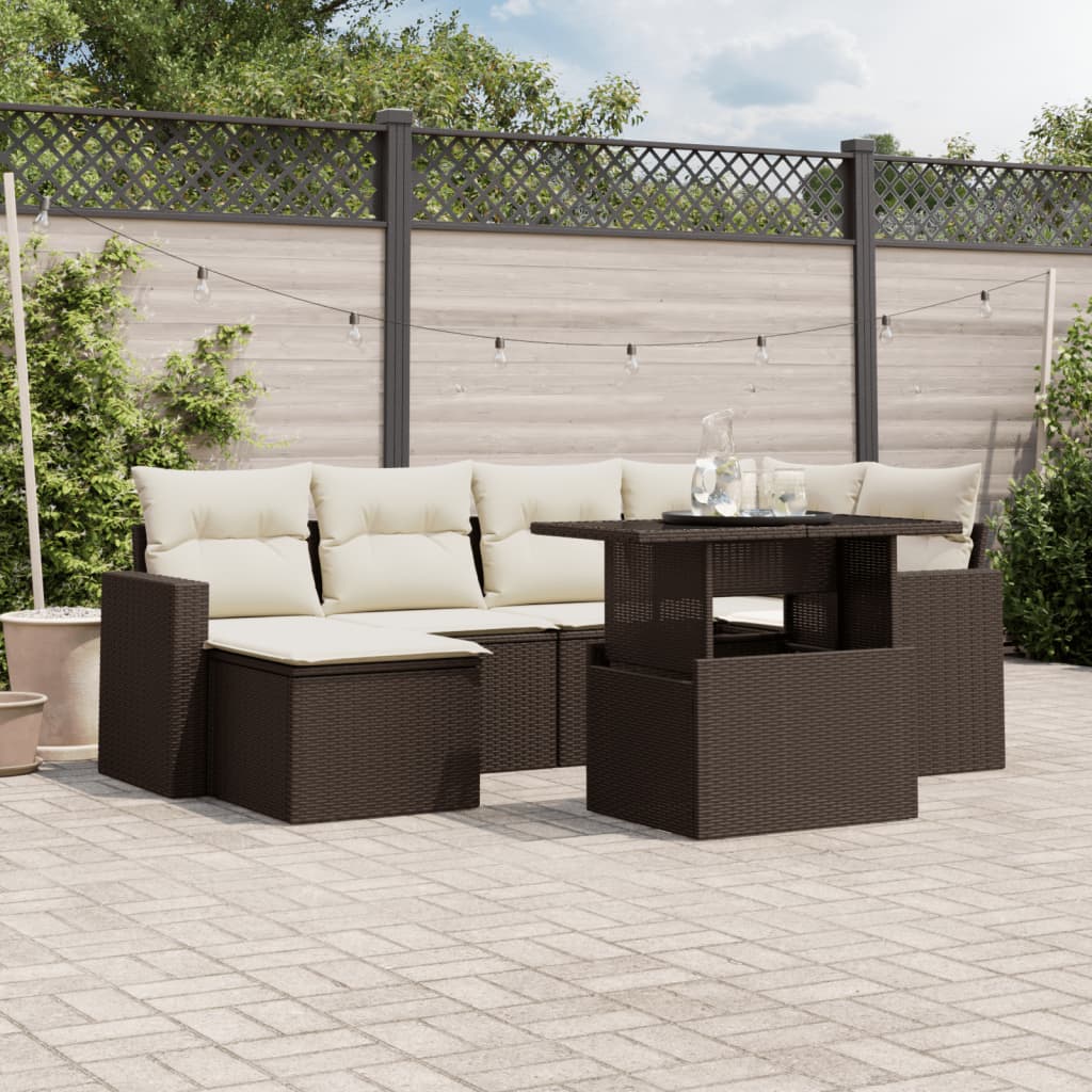 Sofasæt Til Haven 7 Dele Med Hynder Polyrattan - Variant 3267423