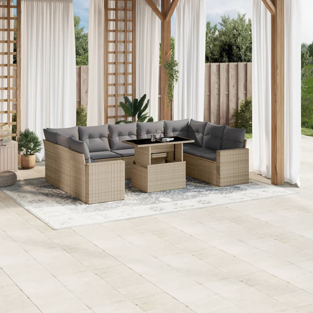 Sofasæt Til Haven 10 Dele Med Hynder Polyrattan - Variant 3267479