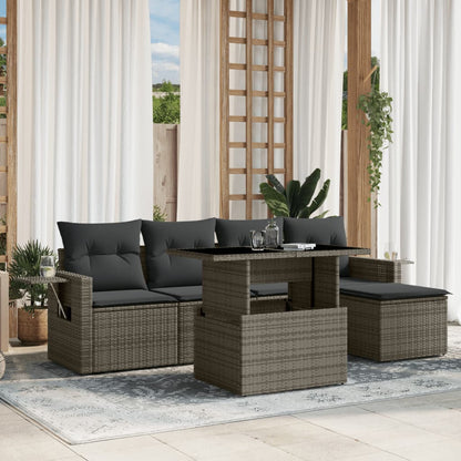 Sofasæt Til Haven 6 Dele Med Hynder Polyrattan - Variant 3267870