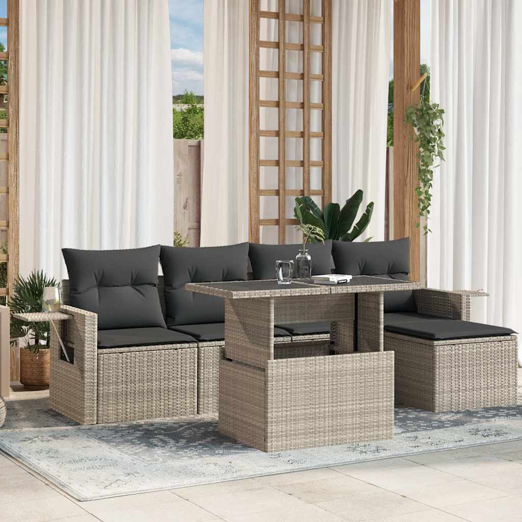 Sofasæt Til Haven 6 Dele Med Hynder Polyrattan - Variant 3267872