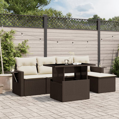 Sofasæt Til Haven 6 Dele Med Hynder Polyrattan - Variant 3267873