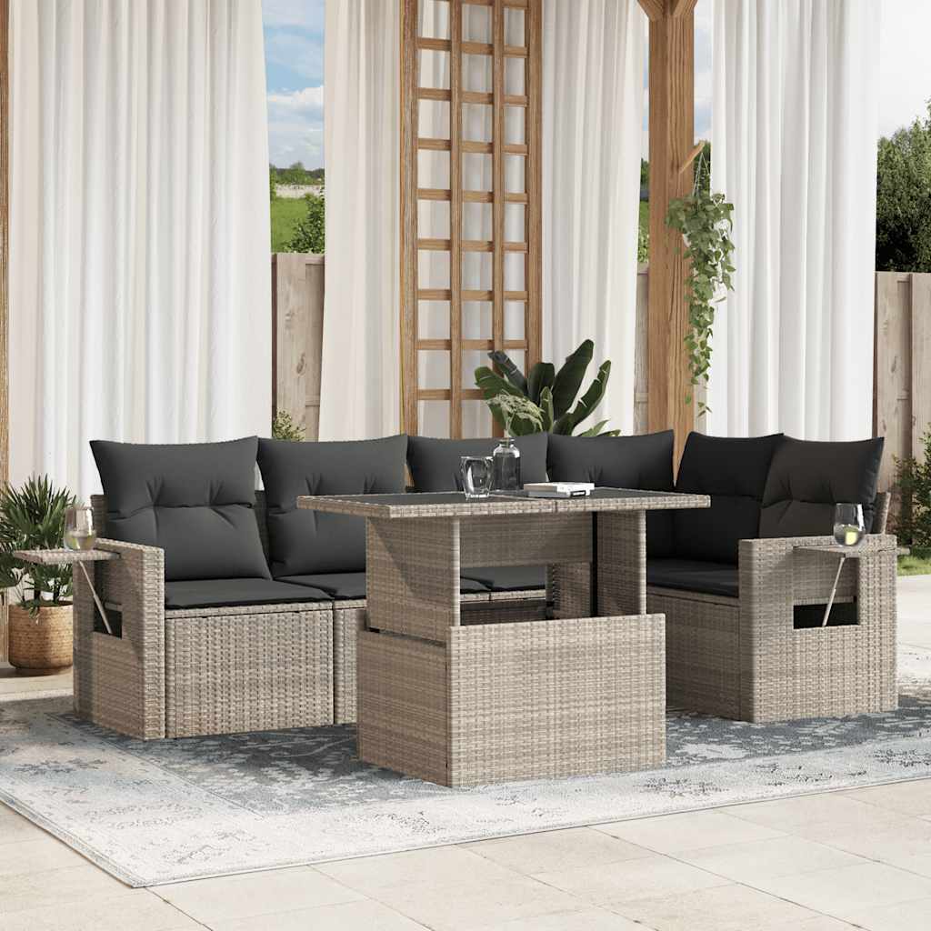 Sofasæt Til Haven 6 Dele Med Hynder Polyrattan - Variant 3267892