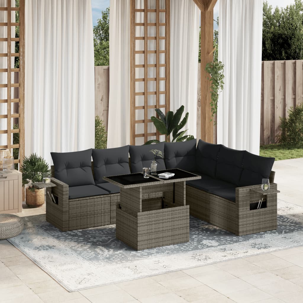 Sofasæt Til Haven 7 Dele Med Hynder Polyrattan - Variant 3267930
