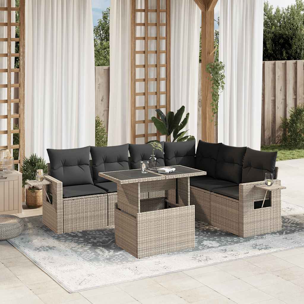 Sofasæt Til Haven 7 Dele Med Hynder Polyrattan - Variant 3267932