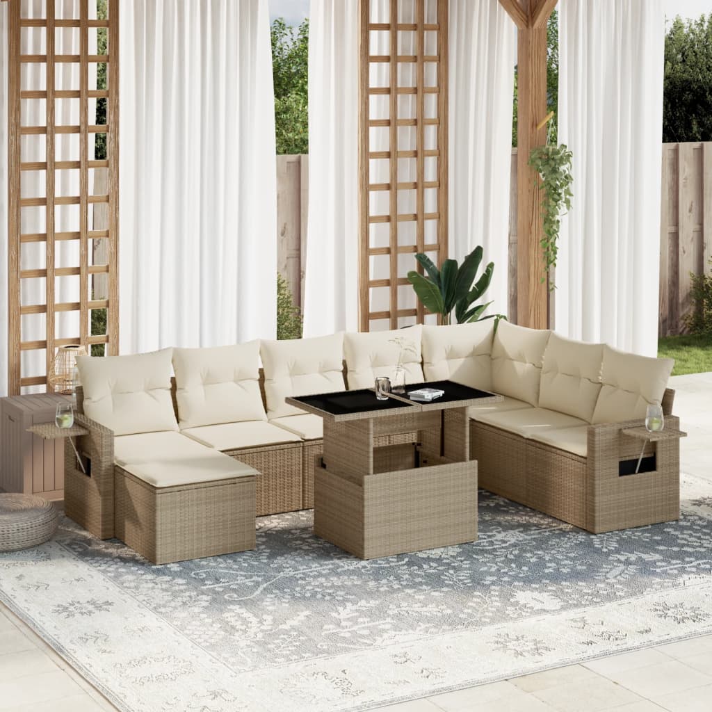 Sofasæt Til Haven 9 Dele Med Hynder Polyrattan - Variant 3268098