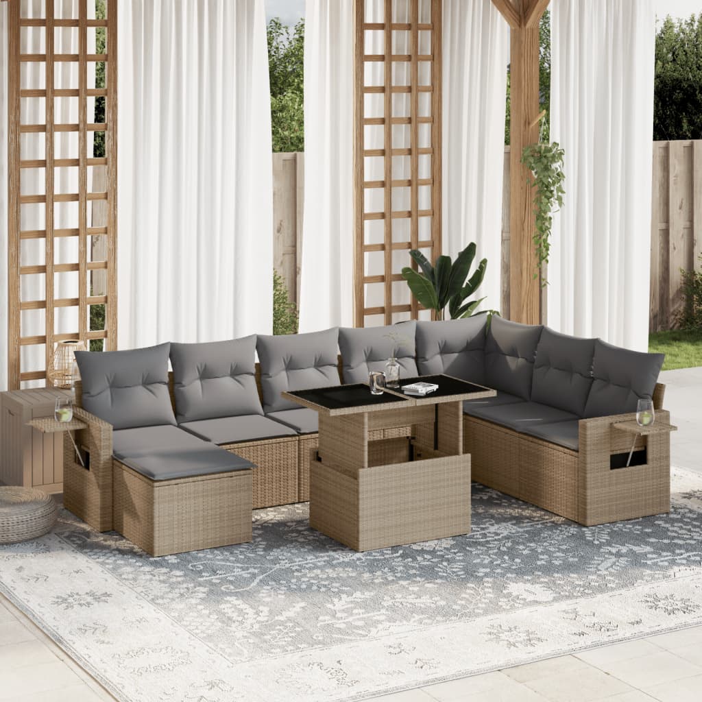 Sofasæt Til Haven 9 Dele Med Hynder Polyrattan - Variant 3268099