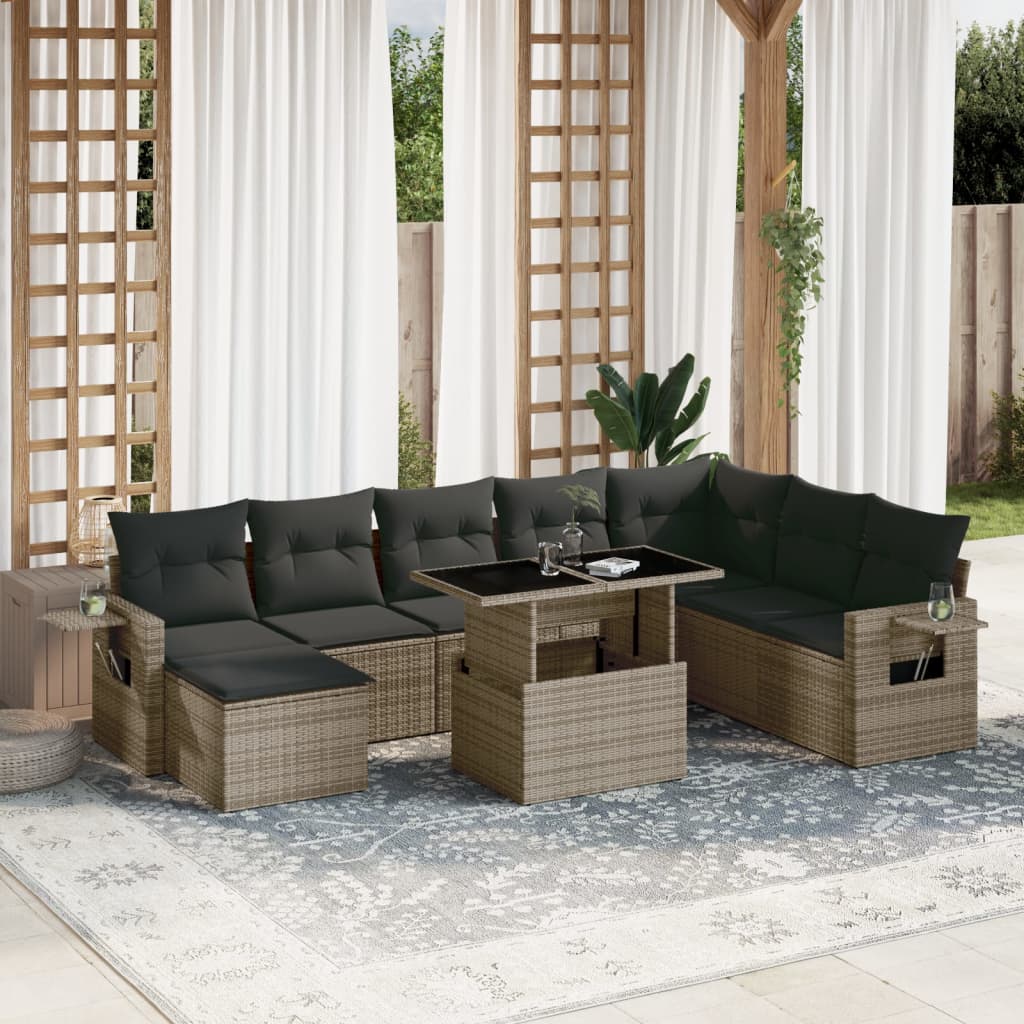 Sofasæt Til Haven 9 Dele Med Hynder Polyrattan - Variant 3268100