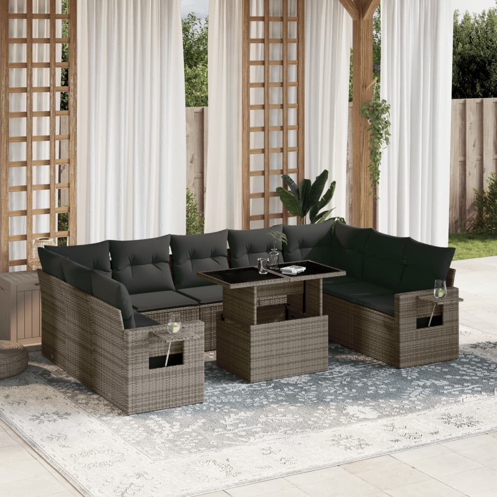 Sofasæt Til Haven 10 Dele Med Hynder Polyrattan - Variant 3268110