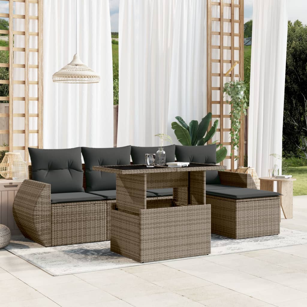 Sofasæt Til Haven 6 Dele Med Hynder Polyrattan - Variant 3268500