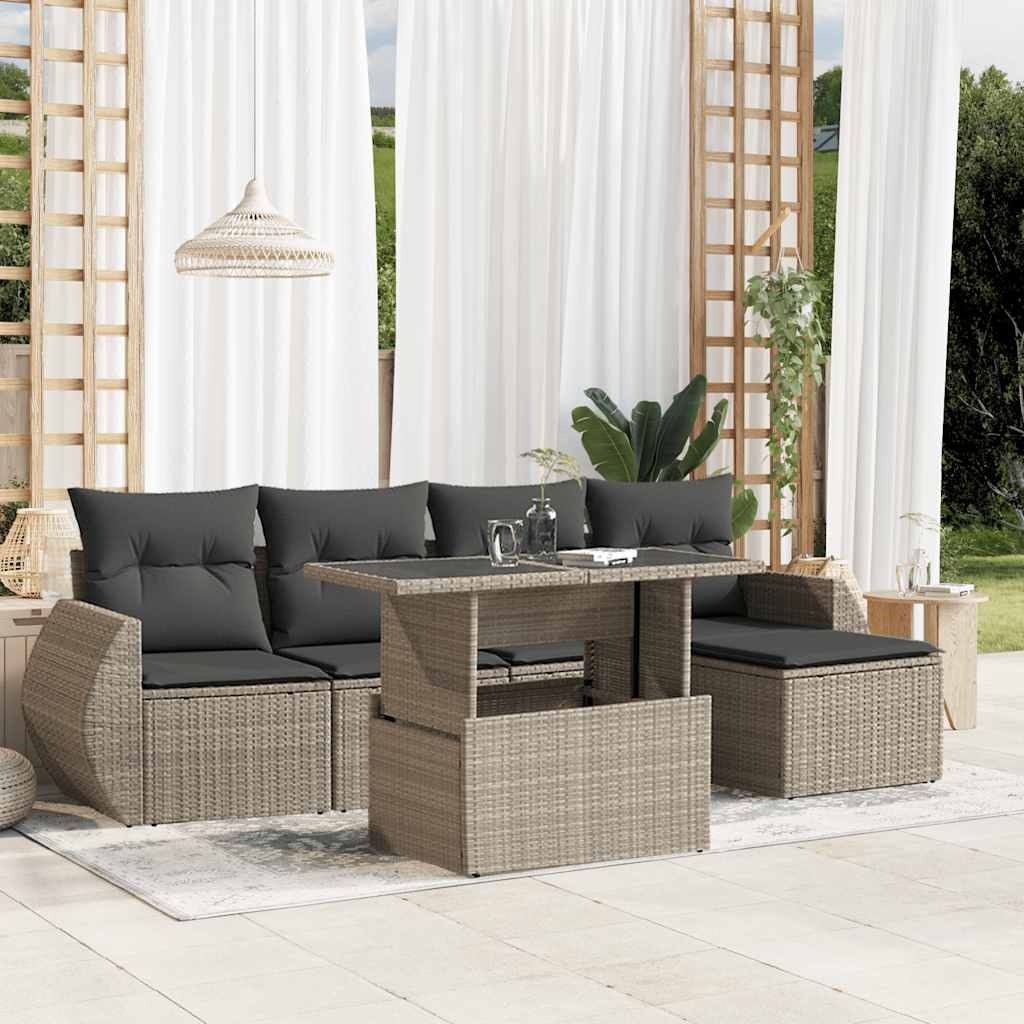 Sofasæt Til Haven 6 Dele Med Hynder Polyrattan - Variant 3268502