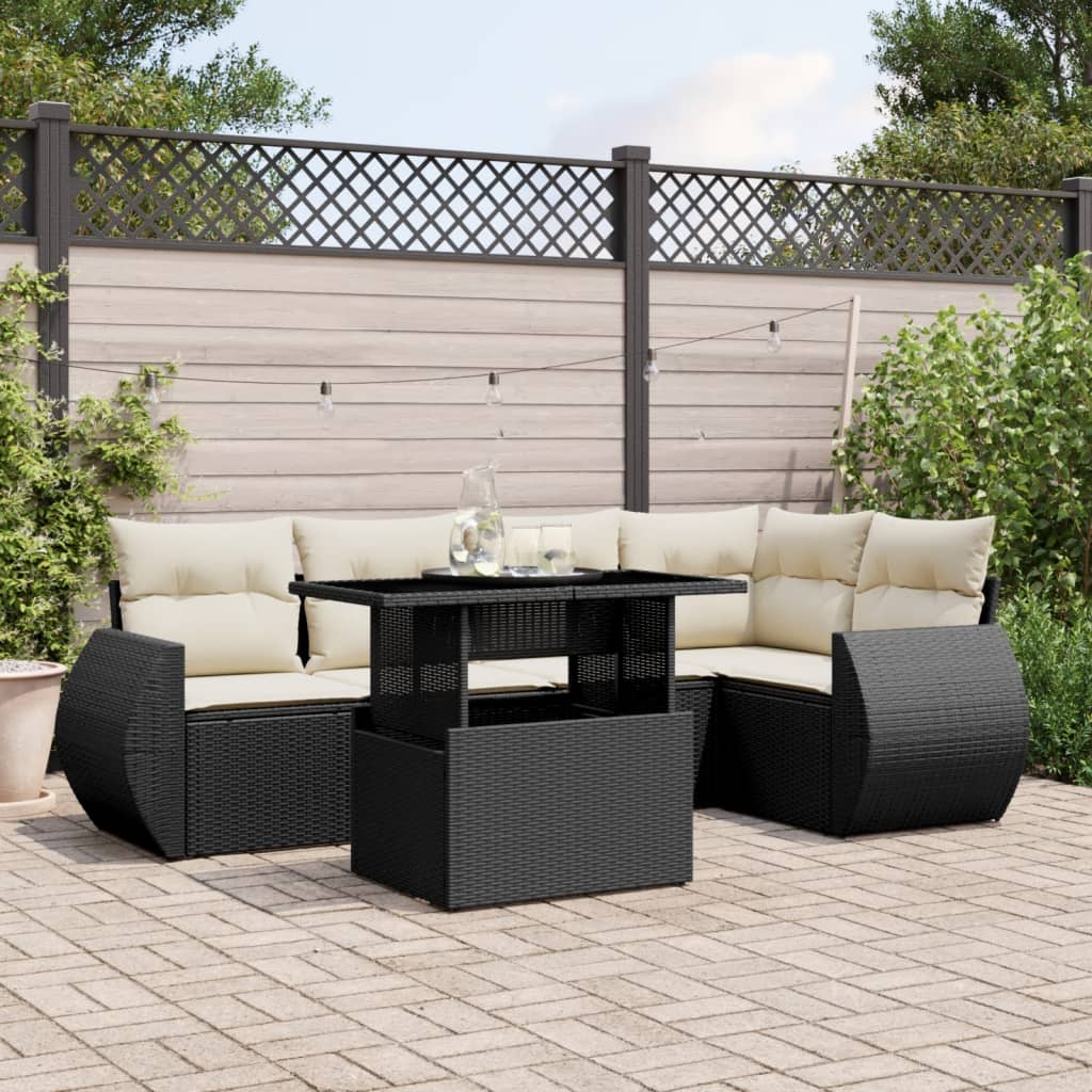 Sofasæt Til Haven 6 Dele Med Hynder Polyrattan - Variant 3268516