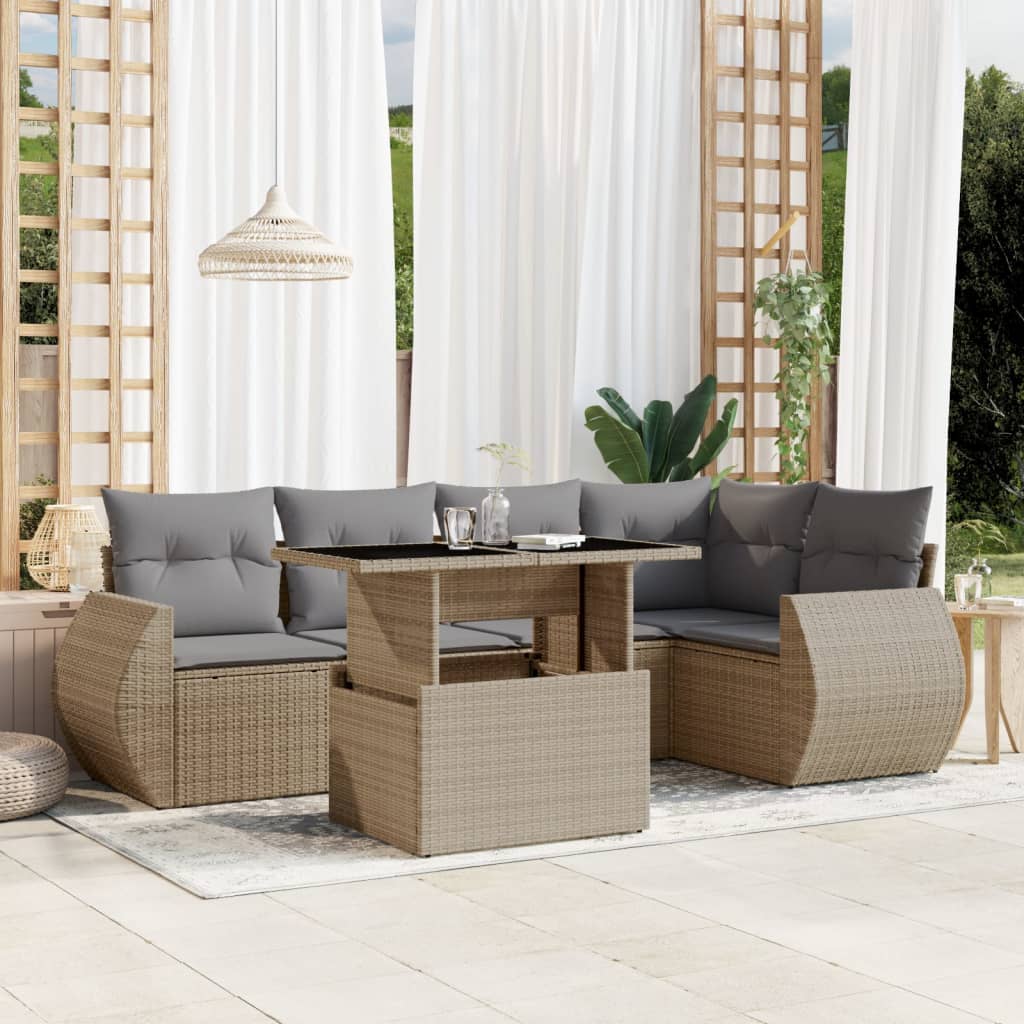 Sofasæt Til Haven 6 Dele Med Hynder Polyrattan - Variant 3268519