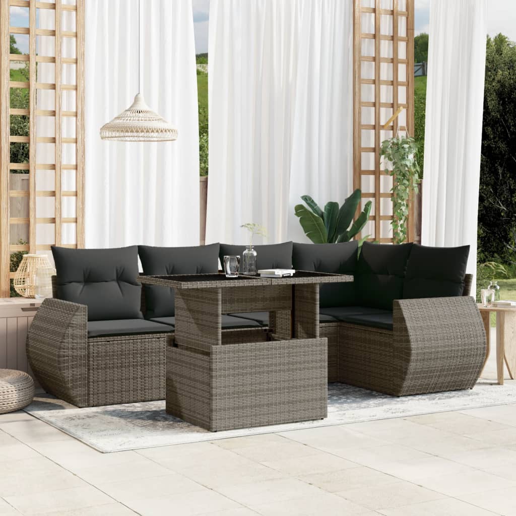 Sofasæt Til Haven 6 Dele Med Hynder Polyrattan - Variant 3268520