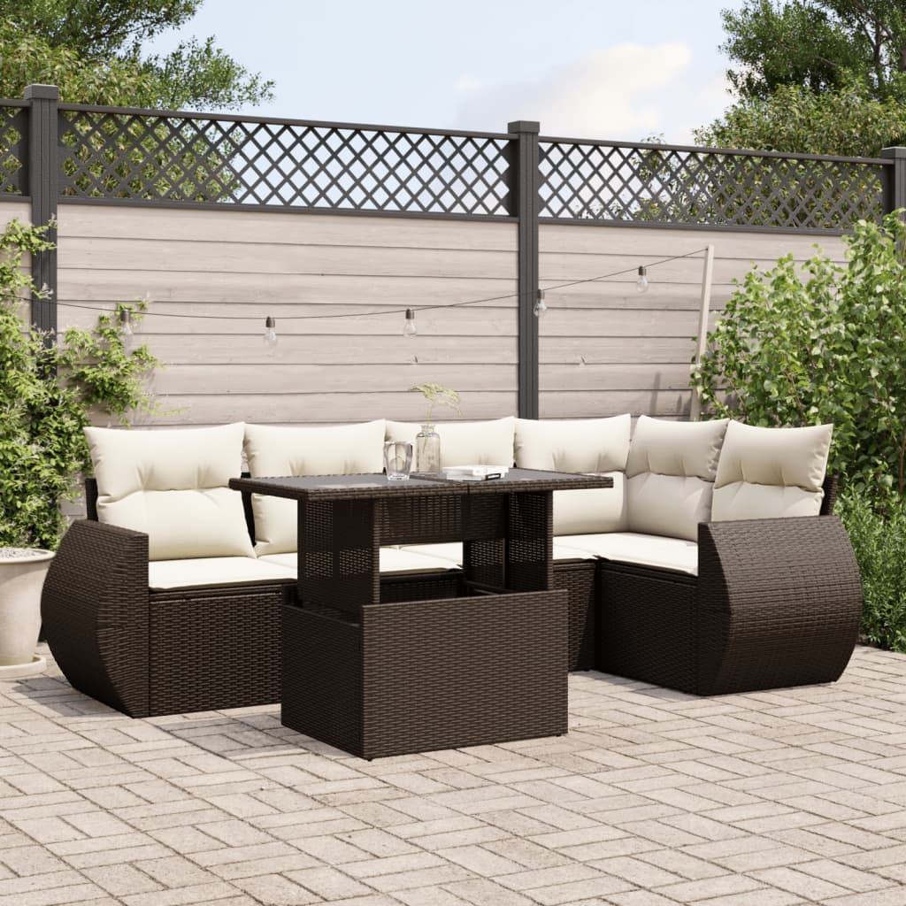 Sofasæt Til Haven 6 Dele Med Hynder Polyrattan - Variant 3268523