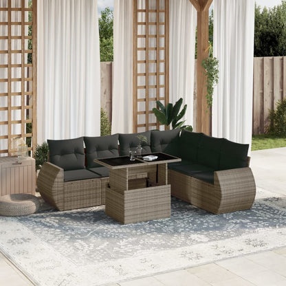 Sofasæt Til Haven 7 Dele Med Hynder Polyrattan - Variant 3268560