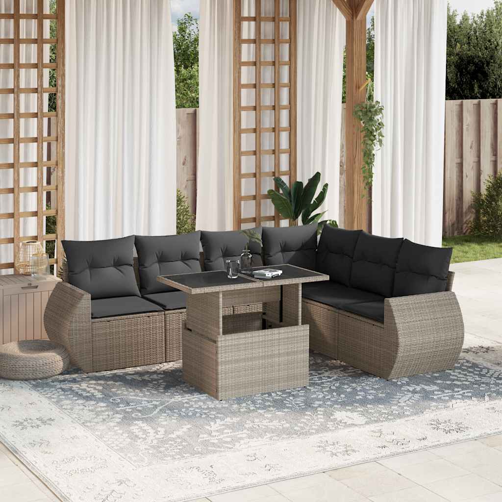 Sofasæt Til Haven 7 Dele Med Hynder Polyrattan - Variant 3268562