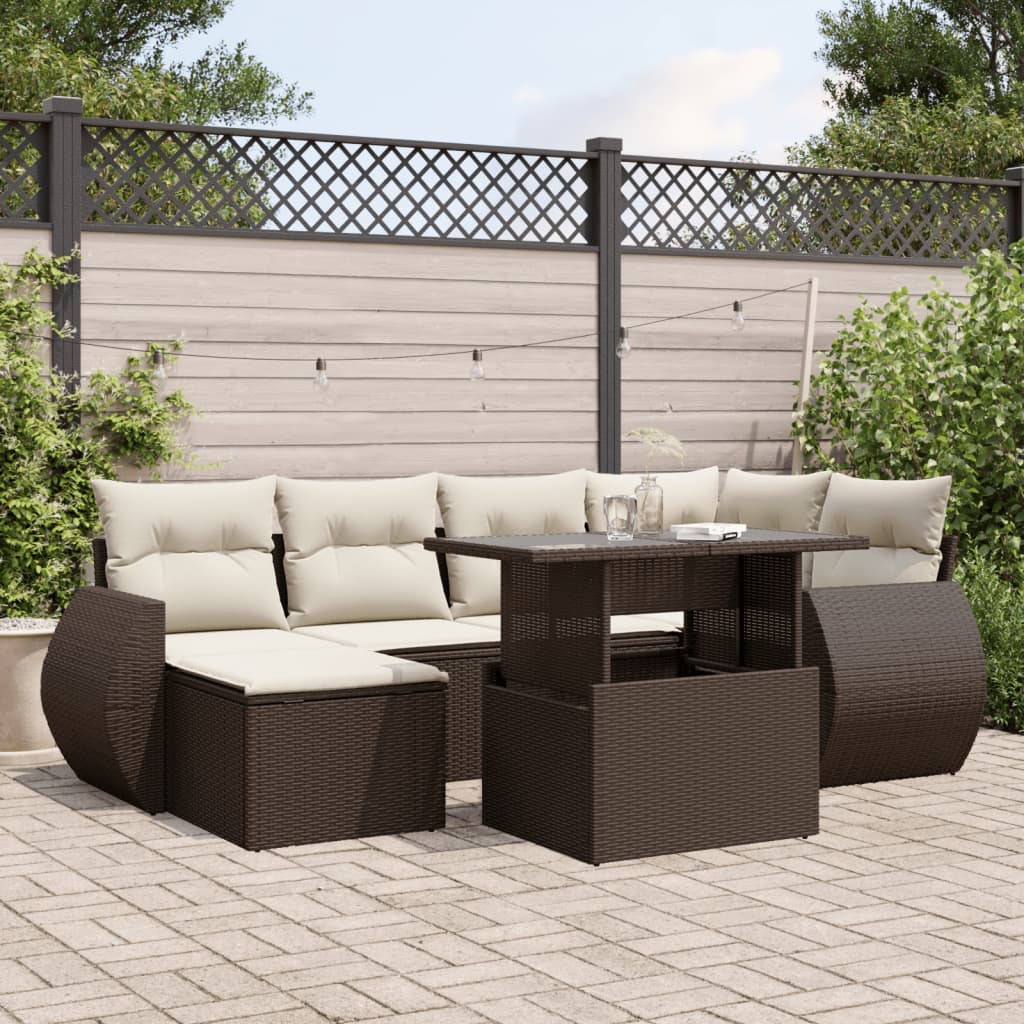 Sofasæt Til Haven 7 Dele Med Hynder Polyrattan - Variant 3268683