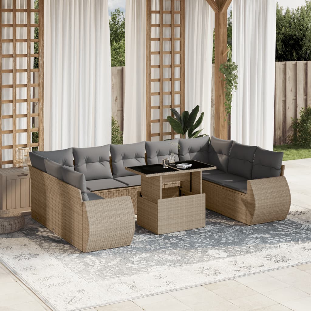 Sofasæt Til Haven 10 Dele Med Hynder Polyrattan - Variant 3268739