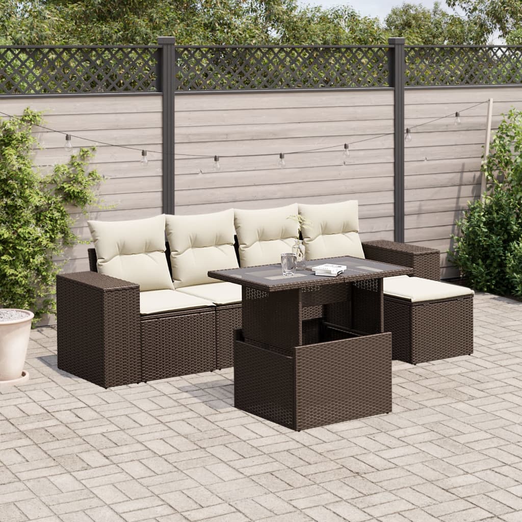 Sofasæt Til Haven 6 Dele Med Hynder Polyrattan - Variant 3269133