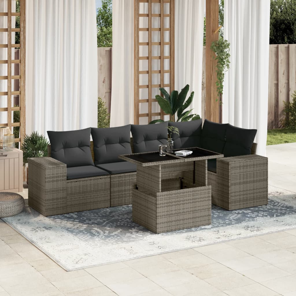 Sofasæt Til Haven 6 Dele Med Hynder Polyrattan - Variant 3269150