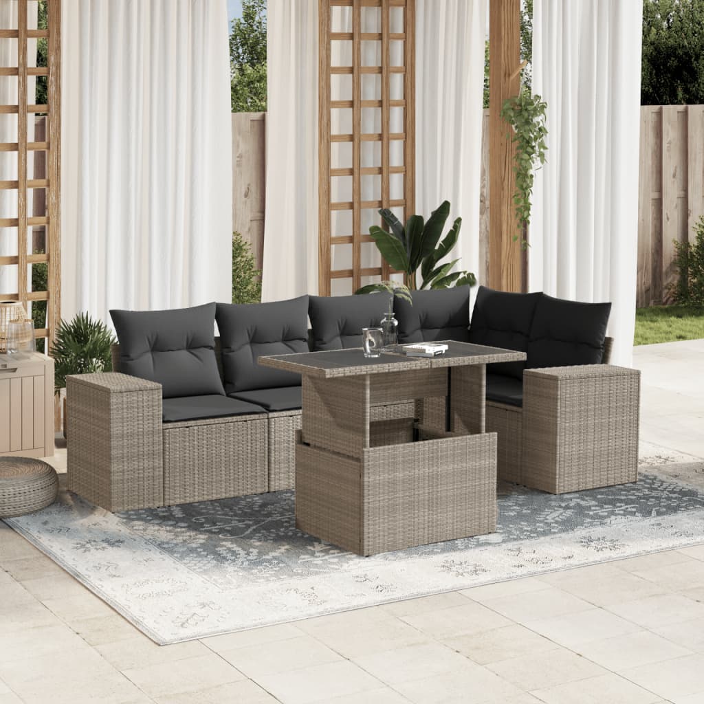 Sofasæt Til Haven 6 Dele Med Hynder Polyrattan - Variant 3269152