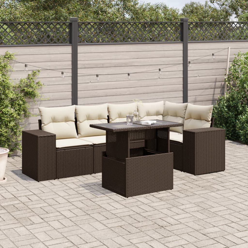 Sofasæt Til Haven 6 Dele Med Hynder Polyrattan - Variant 3269153