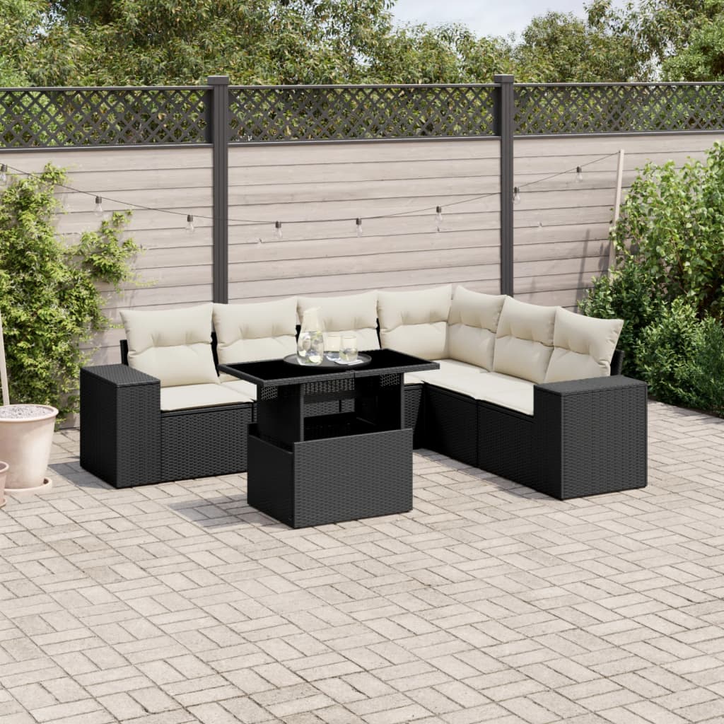 Sofasæt Til Haven 7 Dele Med Hynder Polyrattan - Variant 3269186