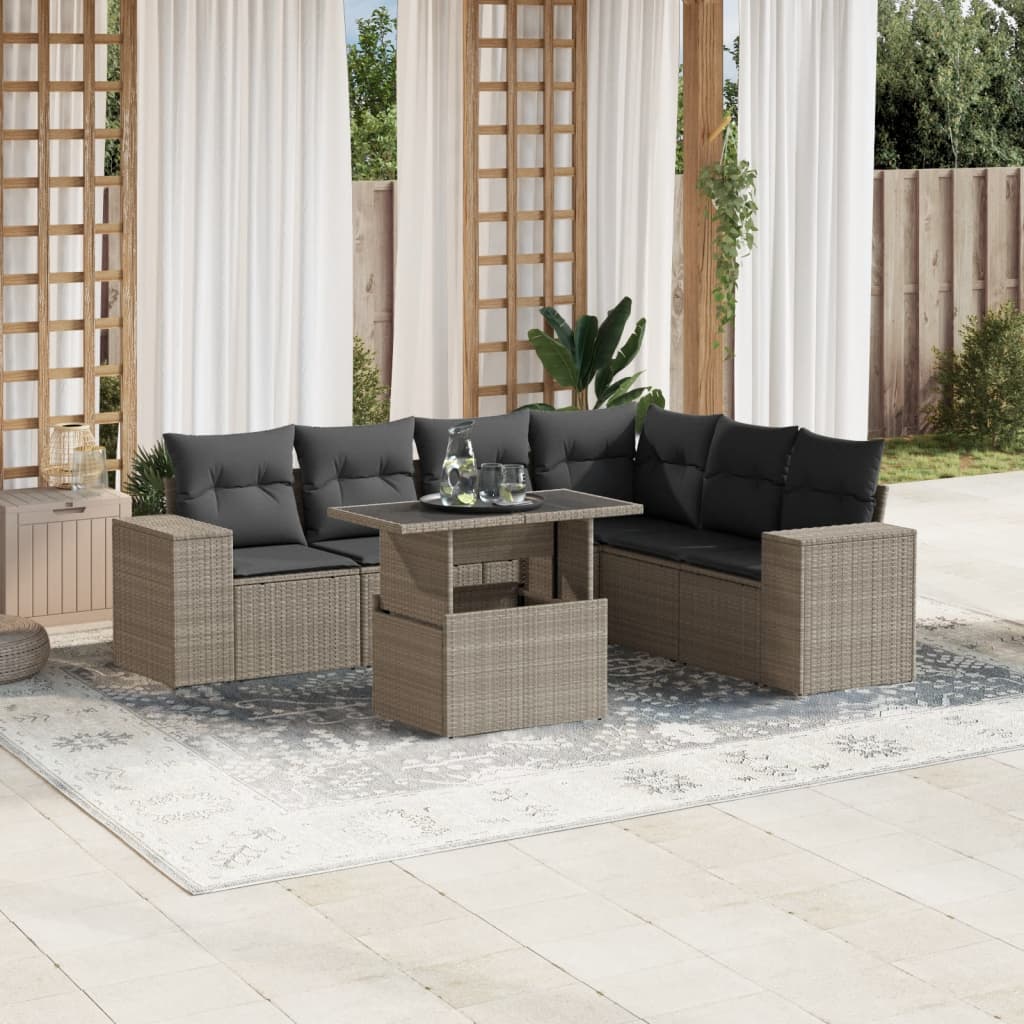 Sofasæt Til Haven 7 Dele Med Hynder Polyrattan - Variant 3269192