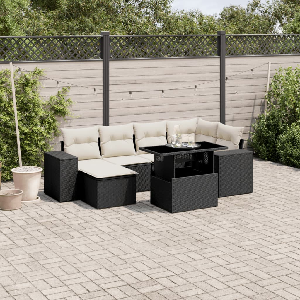 Sofasæt Til Haven 7 Dele Med Hynder Polyrattan - Variant 3269306