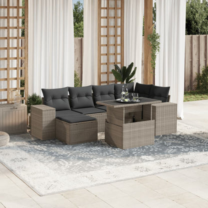 Sofasæt Til Haven 7 Dele Med Hynder Polyrattan - Variant 3269312