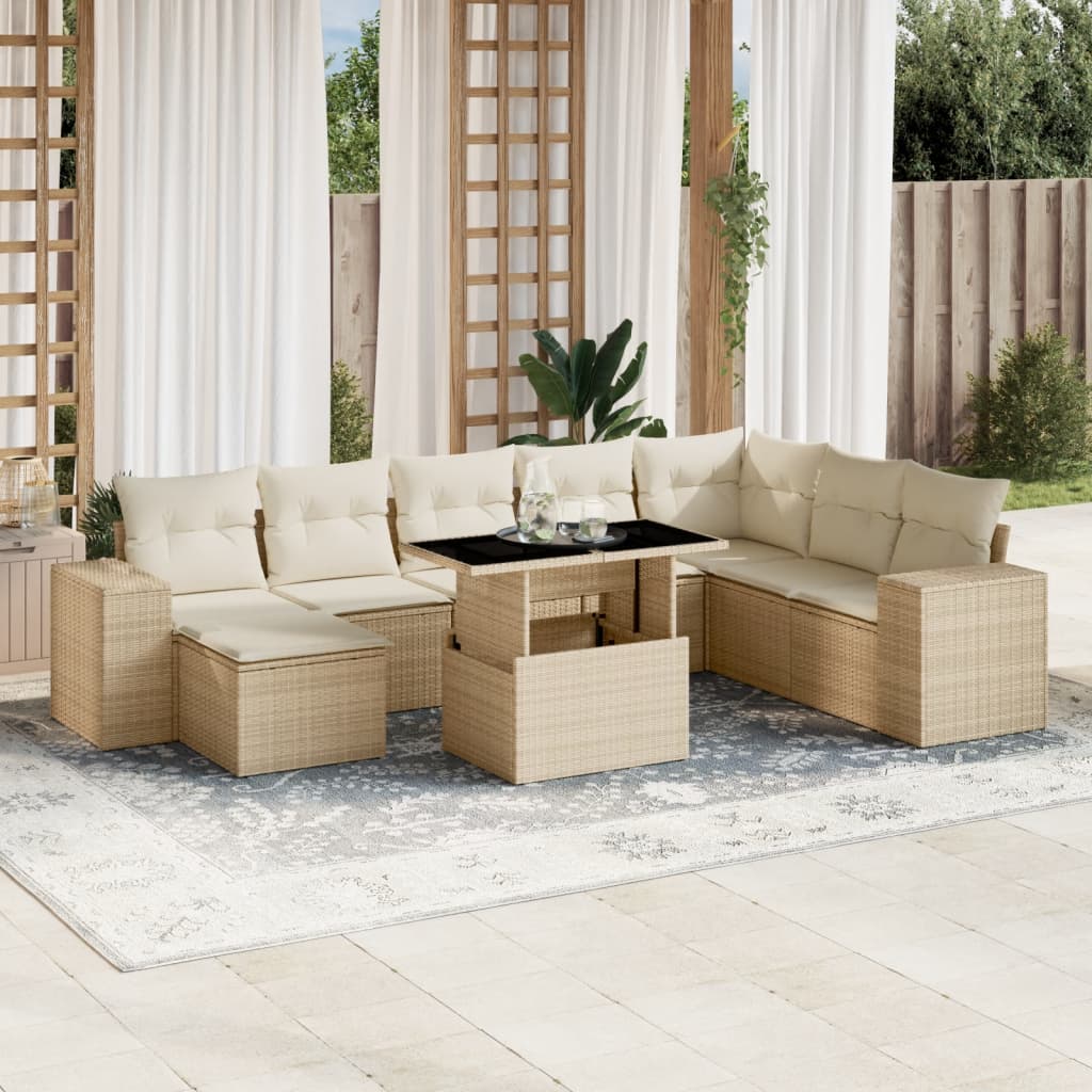 Sofasæt Til Haven 9 Dele Med Hynder Polyrattan - Variant 3269358