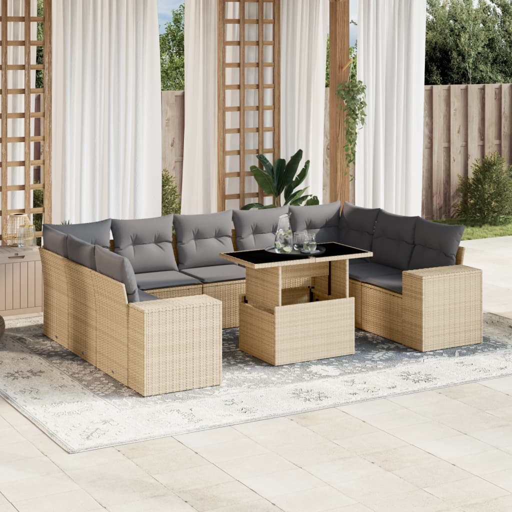Sofasæt Til Haven 10 Dele Med Hynder Polyrattan - Variant 3269369