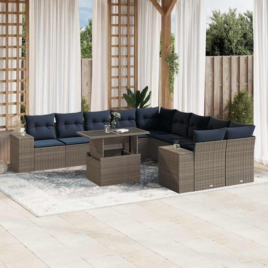 11-delt Havesofasæt Med Hynder Polyrattan - Hovedbillede