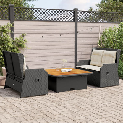Loungesæt Til Haven 3 Dele Med Hynder Polyrattan - Variant 3262740