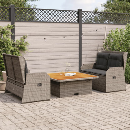 Loungesæt Til Haven 3 Dele Med Hynder Polyrattan - Variant 3262742