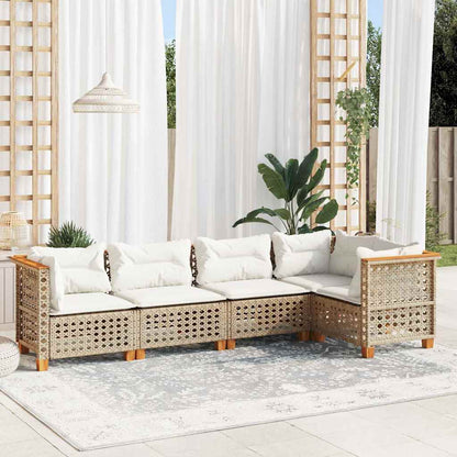 Sofasæt Til Haven 5 Dele Med Hynder Polyrattan - Hovedbillede