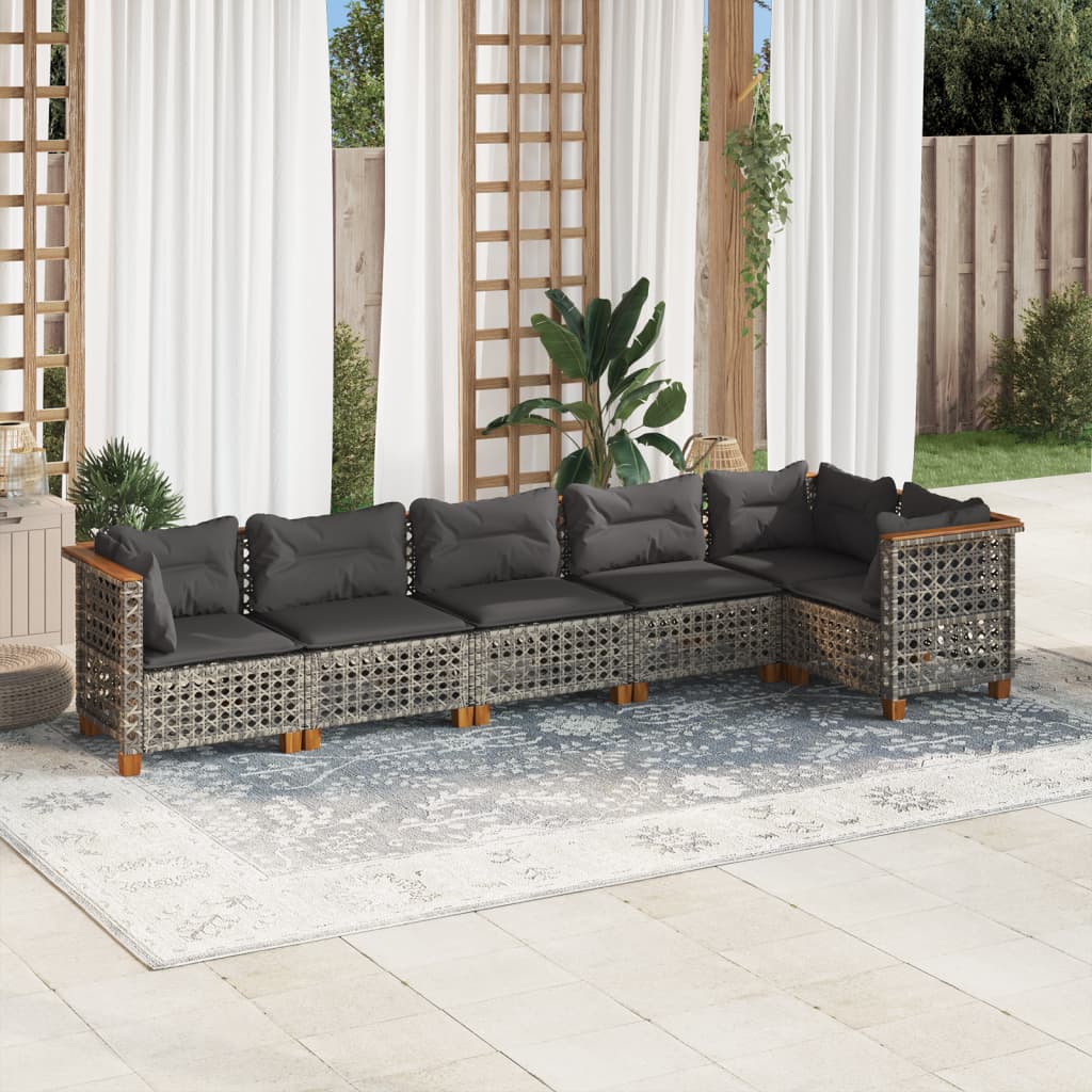 Sofasæt Til Haven 6 Dele Med Hynder Polyrattan - Variant 3261849