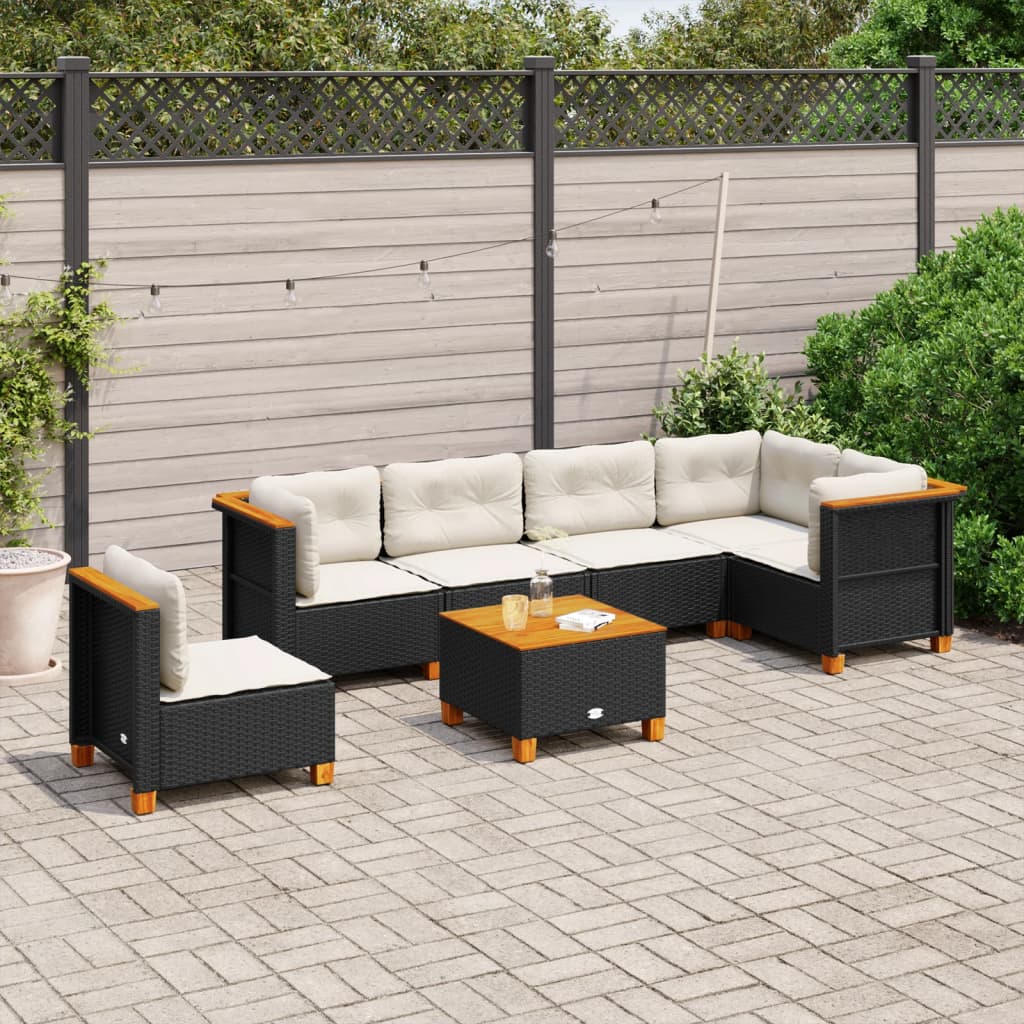 Sofasæt Til Haven 7 Dele Med Hynder Polyrattan - Variant 3261875