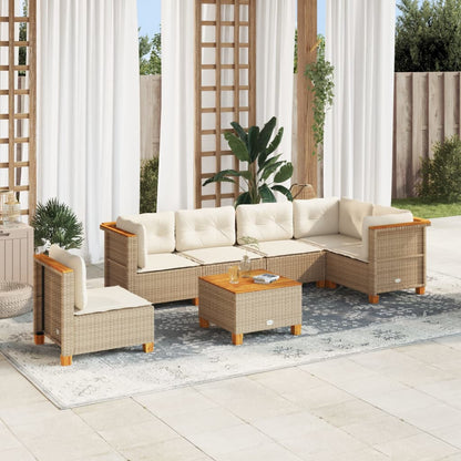 Sofasæt Til Haven 7 Dele Med Hynder Polyrattan - Variant 3261877