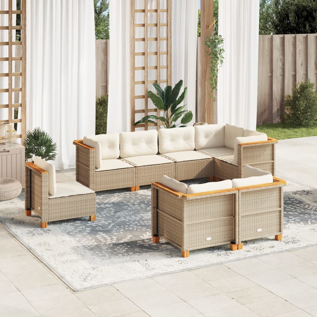 Sofasæt Til Haven 8 Dele Med Hynder Polyrattan - Variant 3261901