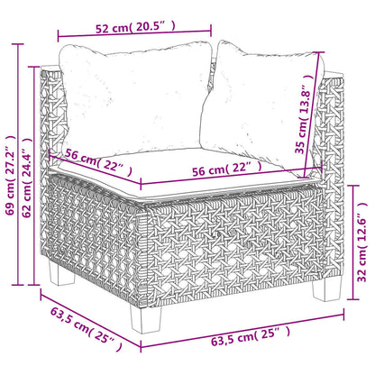 Sofasæt Til Haven 8 Dele Med Hynder Polyrattan - Billede 9