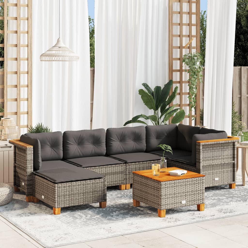 Sofasæt Til Haven 7 Dele Med Hynder Polyrattan - Variant 3261918