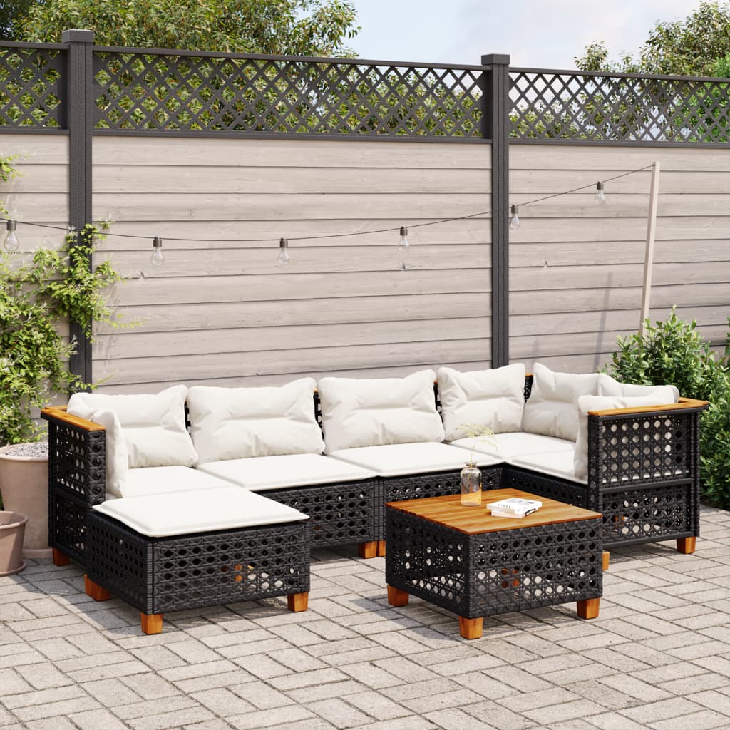 Sofasæt Til Haven 7 Dele Med Hynder Polyrattan - Variant 3261920