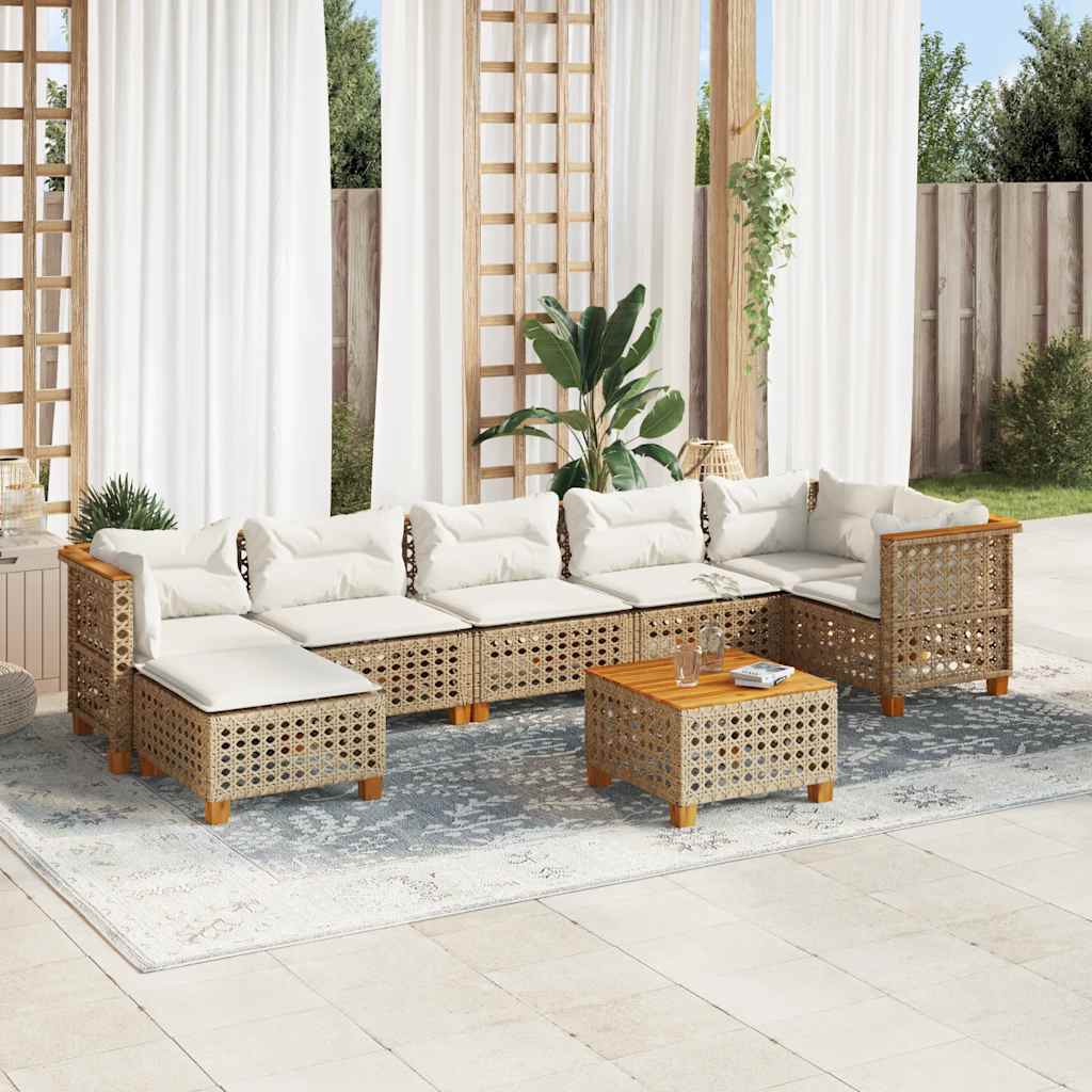 Sofasæt Til Haven 8 Dele Med Hynder Polyrattan - Hovedbillede