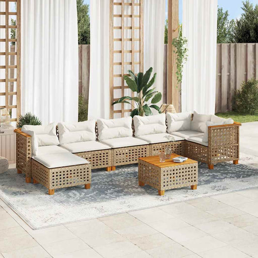 Sofasæt Til Haven 8 Dele Med Hynder Polyrattan - Hovedbillede