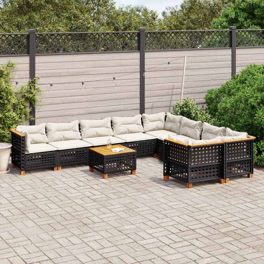 Sofasæt Til Haven 10 Dele Med Hynder Polyrattan - Variant 3262010